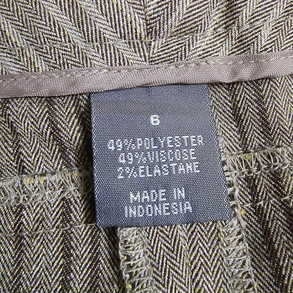 Kenneth Cole Reaction Striped Flat Front Mid-Rise Straight Leg Dress Pants Sz 6 - Picture 8 of 9